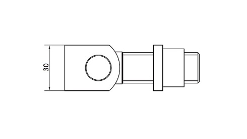 Комплектующие для распашных ворот Петля CAME H 18 регулируемая с гайкой, 42-68 мм, М18, приваривание в Сочи