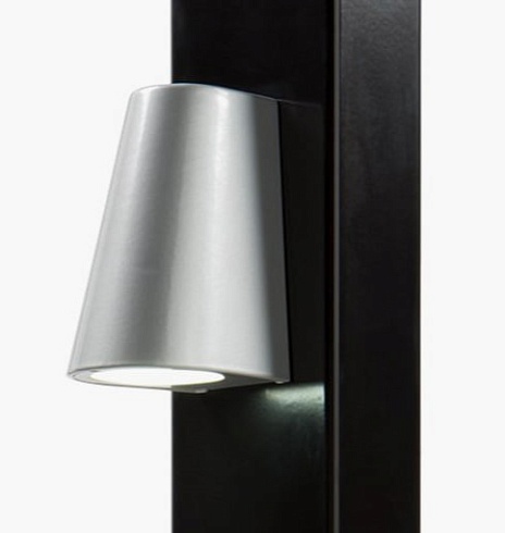 Заказать Элегантное LED-освещение Locinox (Бельгия) TRICONE для ворот, цвета zilver и 9005 (черный) в Сочи